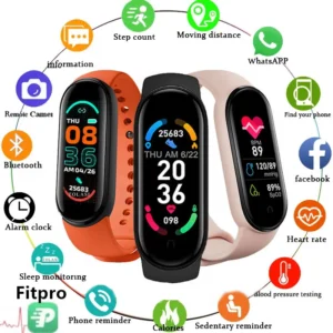 M6 Smart Watch Men Women Fitness Smart Bracelet Sports Band Heart Rate Blood Pressure Monitor Waterproof Multi-function Watches - AliExpress