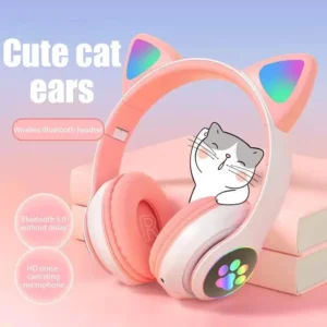 JST-28 Wireless Headphones Cat Ears Bluetooth Earphones Stereo Music Earbuds Bluetooth Sports Gaming Headset with Mic for Phones - AliExpress
