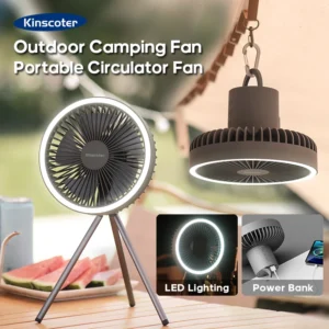 10000mAh 4000mAh Camping Fan Rechargeable Desktop Portable Circulator Wireless Ceiling Electric Fan with Power Bank LED Lighting - AliExpress