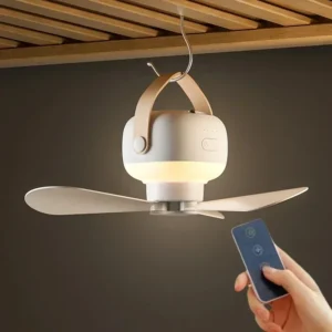 Portable Ceiling Fans Outdoor Camping Fan Tent Ventilator Cooler Rechargeable Electric Fan Remote Control LED Lighting - AliExpress